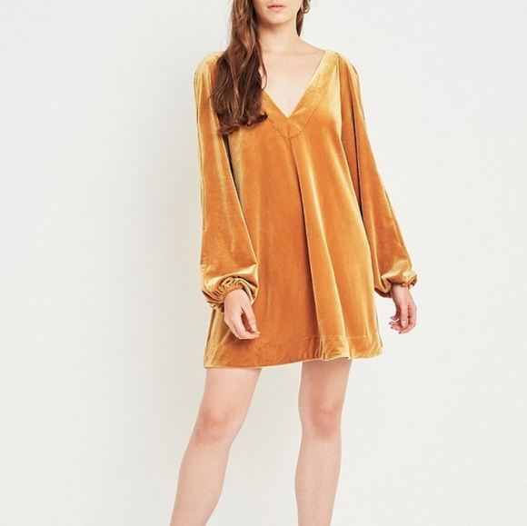 Free People Misha Velvet Swing Dress 